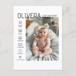 Cartão Postal De Anúncio Foto e estatísticas do bebê