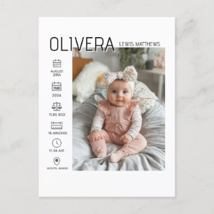 Cartão Postal De Anúncio Foto e estatísticas do bebê
