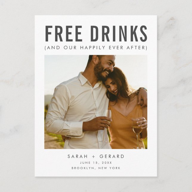 Cartão Postal De Anúncio Foto engraçada Código QR Orçamento Casamento Salve (Frente)