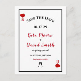 Cartão Postal De Anúncio Foto moderna do casino de Las Vegas: SALVE A DATA