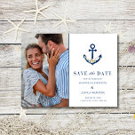 Cartão Postal De Anúncio Foto Náutica de Casamento de Praia Salvar a Data<br><div class="desc">Convide seus entes queridos para seu dia especial com este Casamento de Foto em Praia Náutica salve o cartão postal. Apresentando uma design contemporânea,  chique,  este cartão postal é a maneira perfeita de anunciar seu próximo casamento e pedir à família e aos amigos que reservem sua data de casamento.</div>