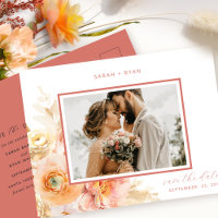 Foto Peach Blush Rust Wedding Salvar Data