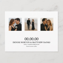 Cartão Postal De Anúncio Foto personalizada Salvar o Cartão-postal de data