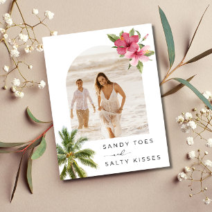 Cartão Postal De Anúncio Fotografia de casamento na praia Sandy Toes - Salv