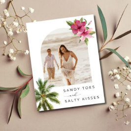 Cartão Postal De Anúncio Fotografia de casamento na praia Sandy Toes - Salv