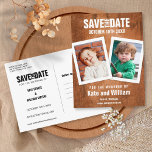 Cartão Postal De Anúncio Fotos da infância russa Vintage Wood Salve a data<br><div class="desc">Personalize com suas fotos de infância para criar um cartão de data exclusivo. O inverso tem os detalhes adicionais da data,  incluindo o site do casamento,  com seu endereço de retorno e espaço para o endereço do destinatário.</div>