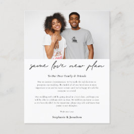 Cartão Postal De Anúncio Fotos Modernas de Casamento Mesmo Amor Novo Plano 