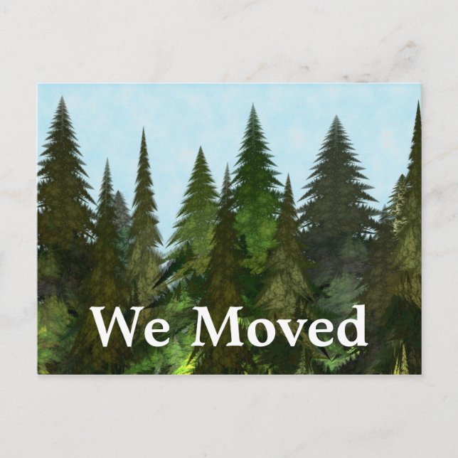 Cartão Postal De Anúncio Fractal Firs (Frente)