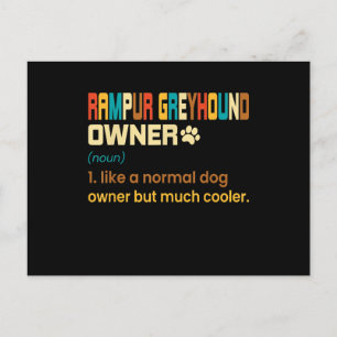 Cartão Postal De Anúncio Funny Rampur Greyhound Vintage Retro Cachorro Mãe