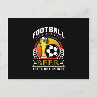Cartão Postal De Anúncio Futebol e Cerveja É Por Isso Que Estou Aqui presen