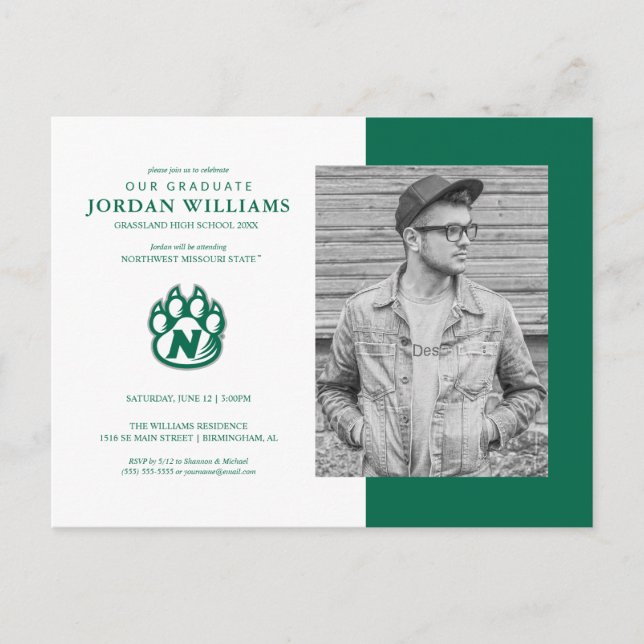 Cartão Postal De Anúncio Future NW Missouri State Formando (Frente)