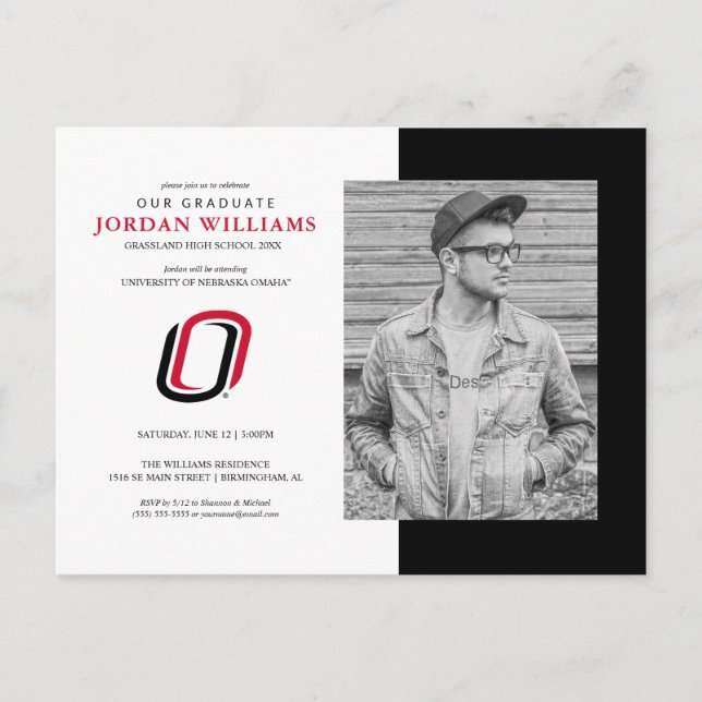 Cartão Postal De Anúncio Futuro Graduado dos UNO Mavericks (Frente)