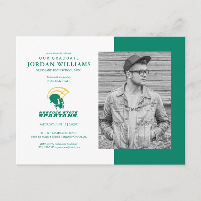 Cartão Postal De Anúncio Futuros Graduados dos NSU Spartans (Frente)