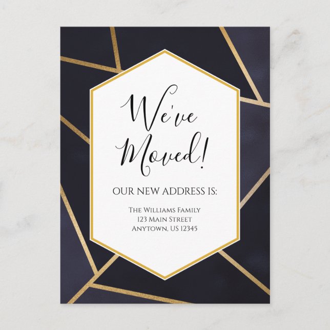 Cartão postal de Anúncio Geométrico Moderno (Frente)