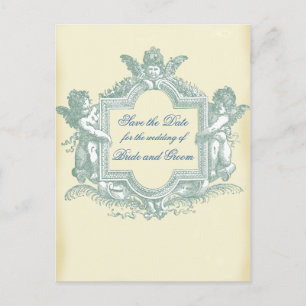 Cartão Postal De Anúncio Georgiana (Creme) Salvar a Data