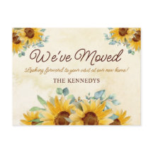 Girassol Aquarela Rústica Mudança de Casa Nova 