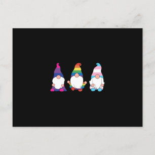 Cartão Postal De Anúncio Gnome LGBTQ Ally Transsexual Bissexual