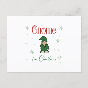Cartão Postal De Anúncio Gnome para o Natal