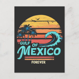 Cartão Postal De Anúncio Golfo do México - Praia de Forever Vintage do Méxi