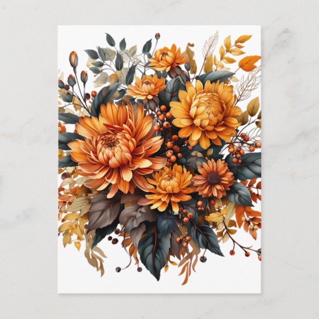 Cartão Postal De Anúncio Gorgeed Fall Floral (Frente)