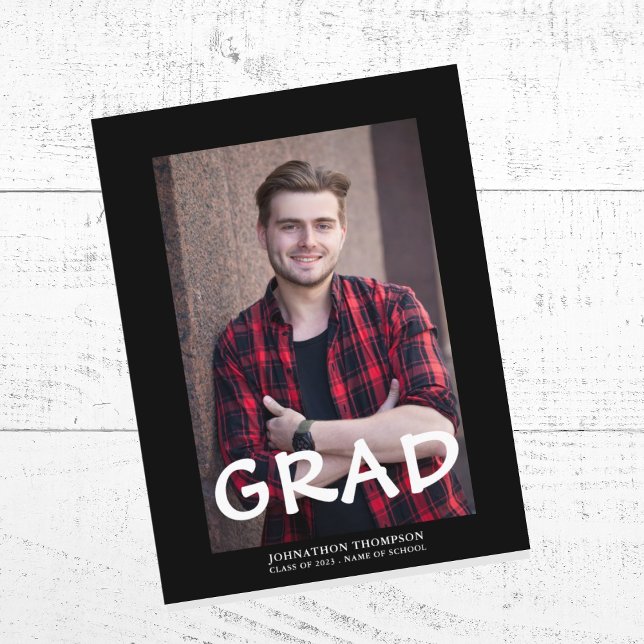 Cartão Postal De Anúncio Graduação de Fotos Moderna (Criador carregado)