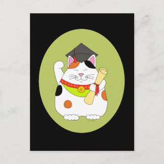 Cartão Postal De Anúncio Graduação Maneki Neko