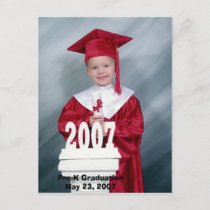 Cartão Postal De Anúncio Graduação Pré-K