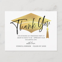 Cartão Postal De Anúncio Graduação Simples Moderna - Obrigado