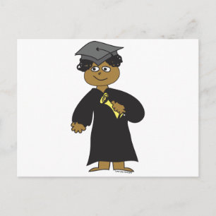 Cartão Postal De Anúncio Graduado, Homem Étnico