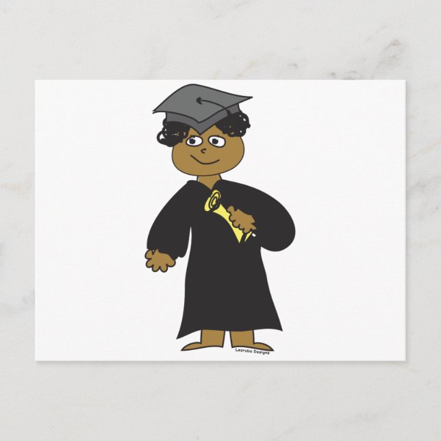 Cartão Postal De Anúncio Graduado, Homem Étnico (Frente)