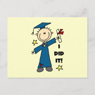 Cartão Postal De Anúncio Graduado Menino