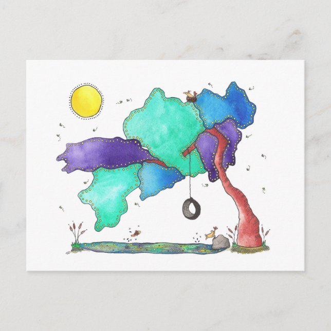 Cartão Postal De Anúncio Grande diversão no Bayou (Frente)