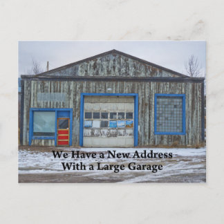 Cartão Postal De Anúncio Grande Garagem - Engraçado Mudança de Endereço