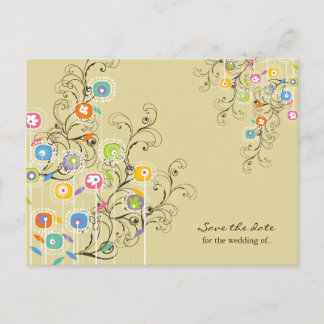Cartão Postal De Anúncio Groovy Flowers Jardim Caprichoso Salve O Cartão de
