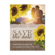 Guardar a Data do Girassol Rústico