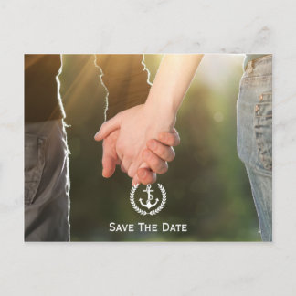 Cartão Postal De Anúncio Guardar A Foto Da Data Náutica