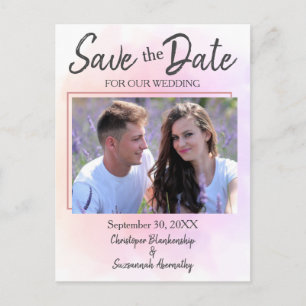 Cartão Postal De Anúncio Guardar O Casamento Simples De Fotografia Personal