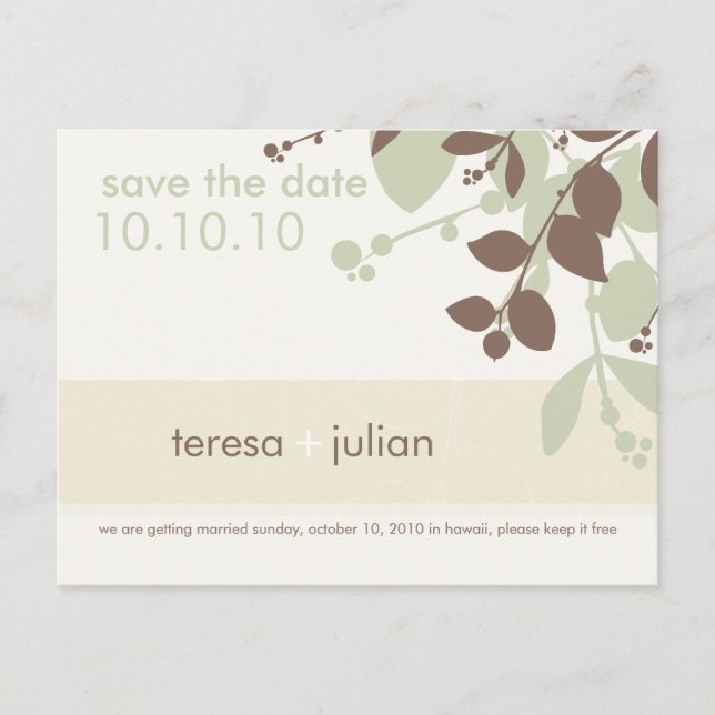 Cartão Postal De Anúncio GUARDE A DATA :: native 5 (Frente)