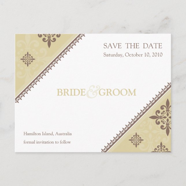 Cartão Postal De Anúncio GUARDE A DATA :: slant 9 (Frente)