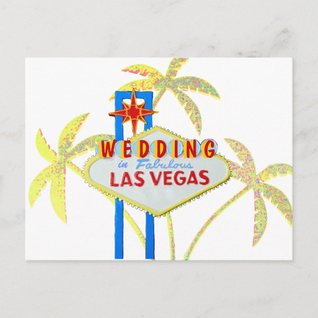 Cartão Postal De Anúncio Guarde o Sinal de Casamento de Vegas (Frente)