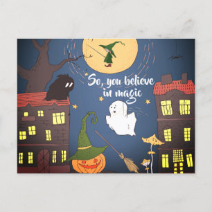 Cartão Postal De Anúncio Halloween Business Morge Imóveis Obrigado