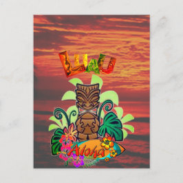 Cartão Postal De Anúncio Hawaiian Luau