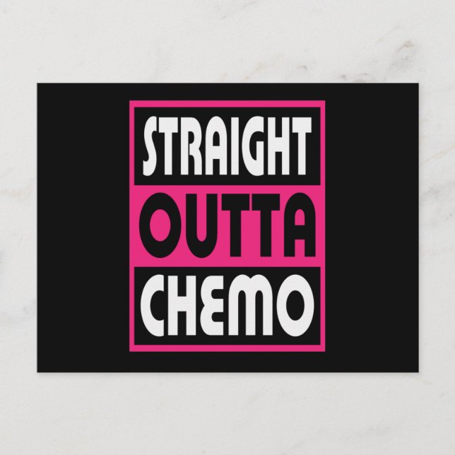 Cartão Postal De Anúncio Hetero Outta Chemo Cancer da mama (Frente)