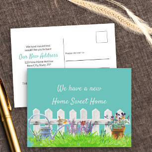 Cartão Postal De Anúncio Home Sweet Home White Picket Fence Novo Endereço