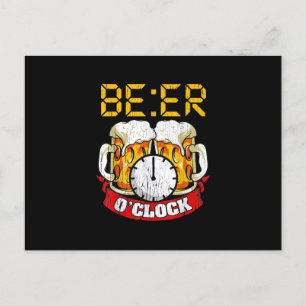 Cartão Postal De Anúncio Hora da Cerveja Humor Adulto Divertido