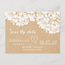 Cartão Postal De Anúncio Hortênsias Rústicas Florais Salve O Dia