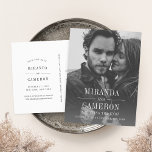 Cartão Postal De Anúncio Humor moderno | Data de salvamento da foto<br><div class="desc">Simples e surpreendente, nosso moderno humor salva o cartão postal da data, define um tom chic para seu próximo casamento. Adicione a sua foto vertical ou orientada a retratos favoritos de cheio e personalize a cobertura de texto branco com seus nomes, data de casamento e local em letras serif modernas...</div>