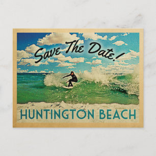 Cartão Postal De Anúncio Huntington Beach Salve A Data Califórnia Surf