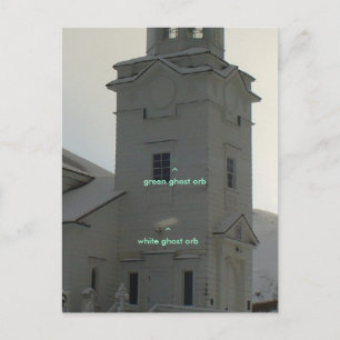 Cartão Postal De Anúncio Igreja Ortodoxa Russa com Orbs Fantasmagóricos