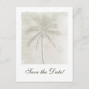 Cartão Postal De Anúncio Ilha Palm Tree Salve o Cartão-Postal de Data